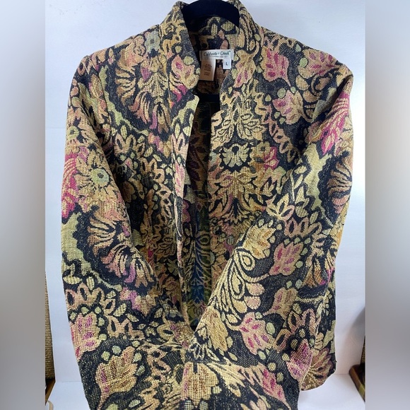 Coldwater Creek Brocade Floral Patterned Jacket - Picture 9 of 11